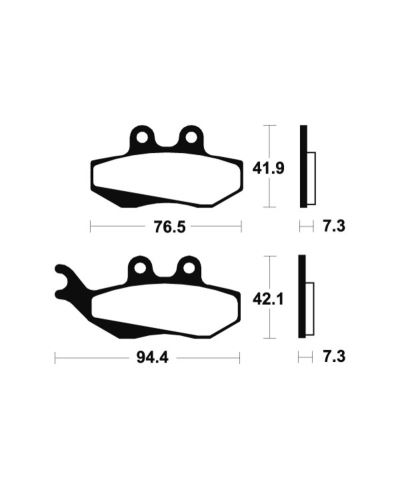 Plaquettes de frein TECNIUM Maxi Scooter metal fritte - MSS189 MSS189