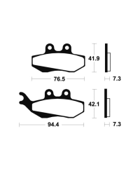Plaquettes de frein TECNIUM Maxi Scooter metal fritte - MSS189 MSS189