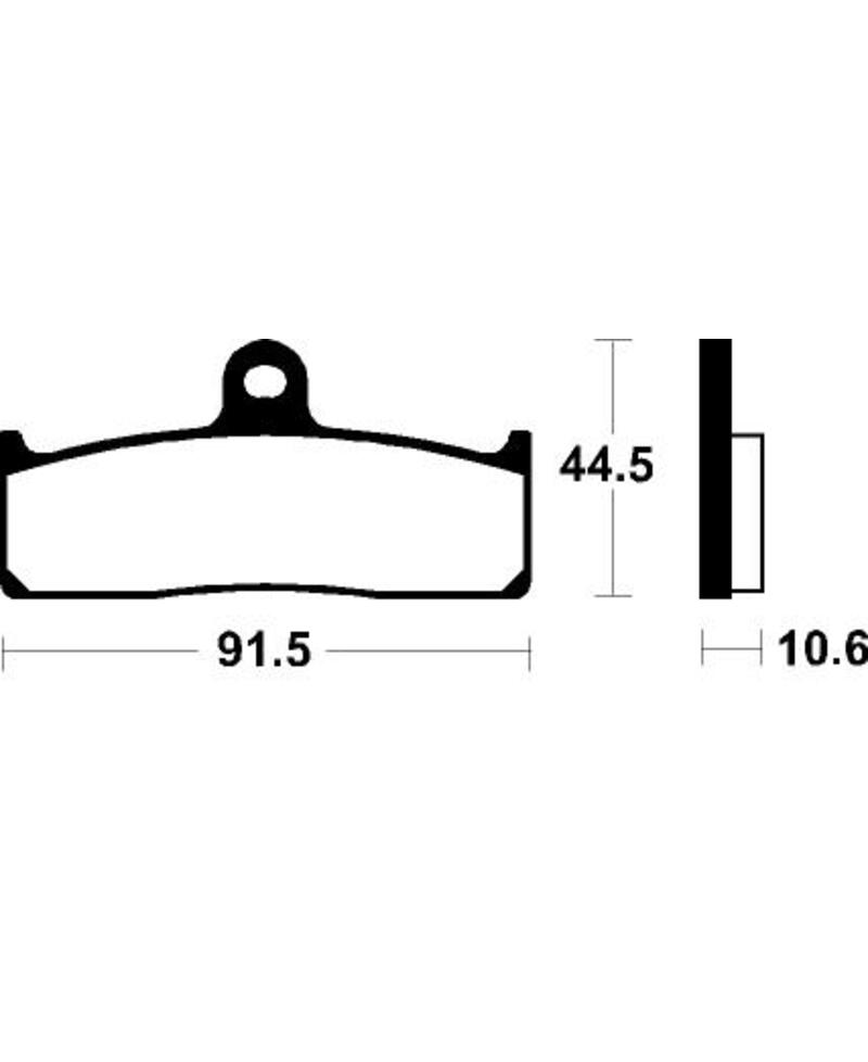 Plaquettes de frein TECNIUM Racing metal fritte - MSR365 MSR365