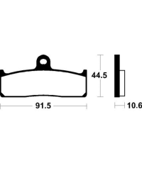 Plaquettes de frein TECNIUM Racing metal fritte - MSR365 MSR365