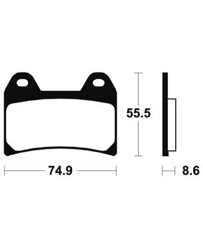 Plaquettes de frein TECNIUM Racing metal fritte - MSR206 MSR206
