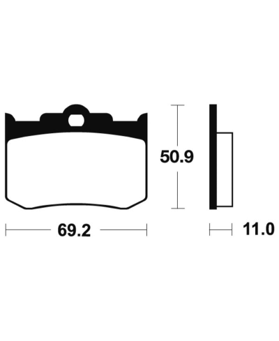 Plaquettes de frein TECNIUM Racing metal fritte carbone - MCR162 MCR162