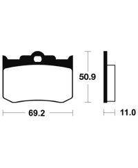 Plaquettes de frein TECNIUM Racing metal fritte carbone - MCR162 MCR162