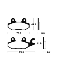 Plaquettes de frein TECNIUM Performance metal fritte - MR133 MR133