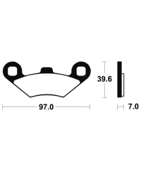 Plaquettes de frein TECNIUM MX/Quad metal fritte - MO216 MO216