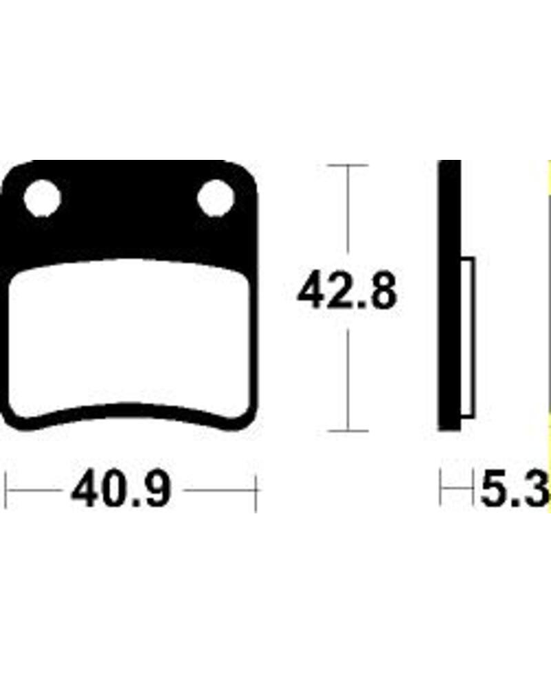 Plaquettes de frein TECNIUM Scooter organique - ME379 ME379