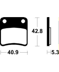 Plaquettes de frein TECNIUM Scooter organique - ME379 ME379