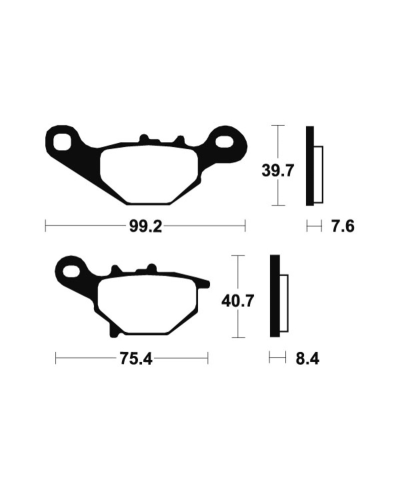 Plaquettes de frein TECNIUM MX/Quad metal fritte - MO202 MO202