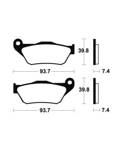 Plaquettes de frein TECNIUM Maxi Scooter metal fritte - MSS337 MSS337