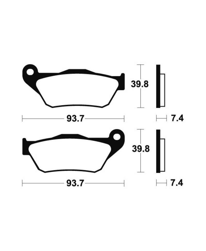 Plaquettes de frein TECNIUM Maxi Scooter metal fritte - MSS337 MSS337