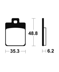Plaquettes de frein TECNIUM Maxi Scooter metal fritte - MSS368 MSS368