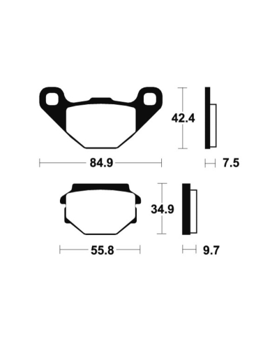 Plaquettes de frein TECNIUM route organique - MA184 MA184