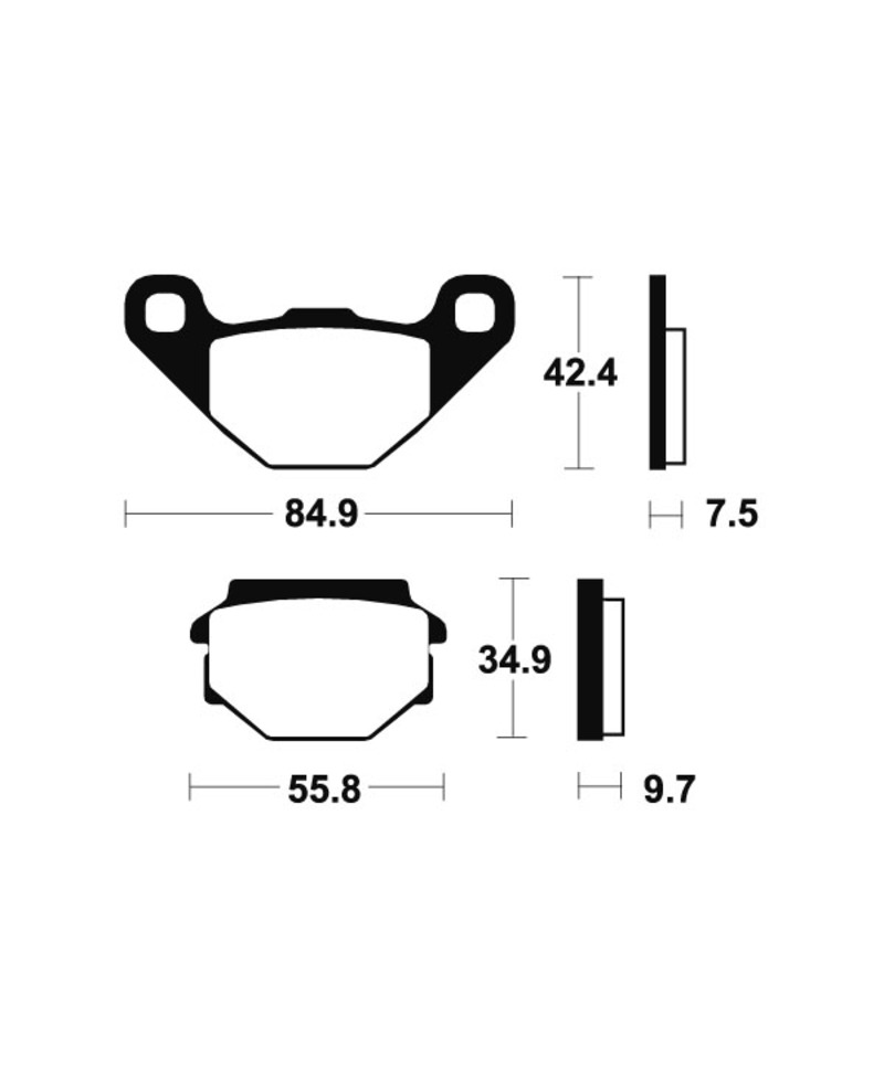 Plaquettes de frein TECNIUM route organique - MA184 MA184
