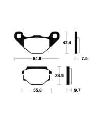 Plaquettes de frein TECNIUM route organique - MA184 MA184