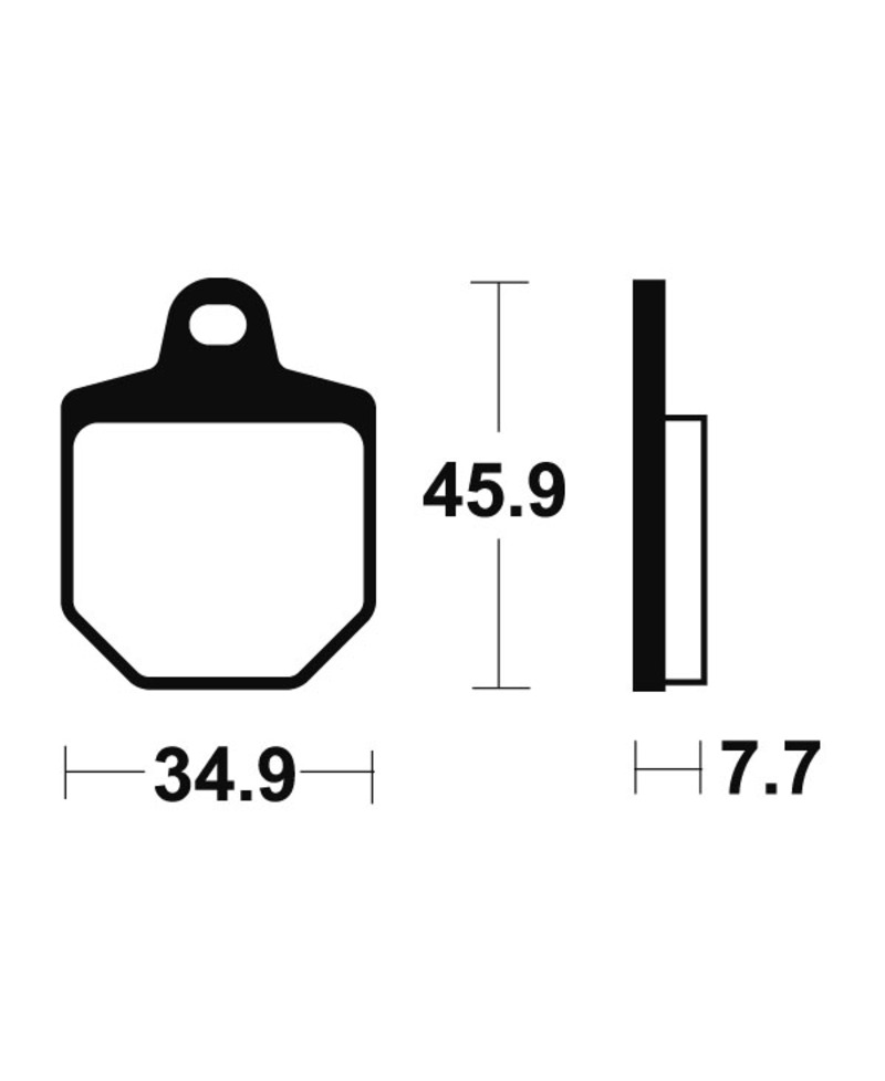 Plaquettes de frein TECNIUM Racing MX/Quad metal fritte - MOR343 MOR343