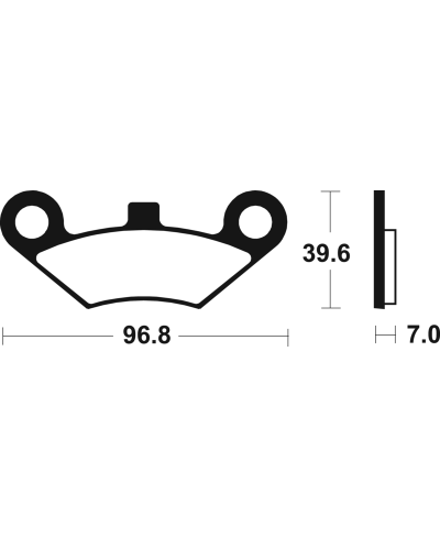 Plaquettes de frein TECNIUM Racing MX/Quad metal fritte - MOR414 MOR414