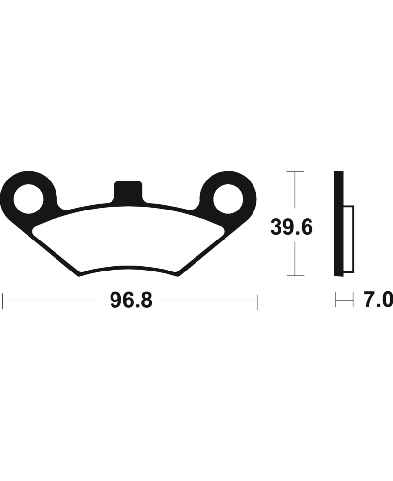 Plaquettes de frein TECNIUM Racing MX/Quad metal fritte - MOR414 MOR414