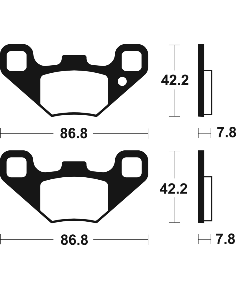 Plaquettes de frein TECNIUM Racing MX/Quad metal fritte - MOR405 MOR405