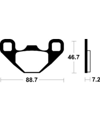 Plaquettes de frein TECNIUM Racing MX/Quad metal fritte - MOR406 MOR406