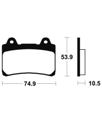 Plaquettes de frein TECNIUM route organique - MA90 MA90