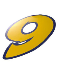 AUTOCOLLANT NUMERO 9 JAUNE L 9