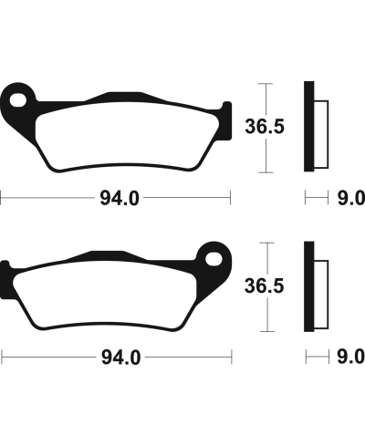Plaquettes de frein TECNIUM route organique - MA424 MA424