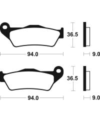 Plaquettes de frein TECNIUM route organique - MA424 MA424