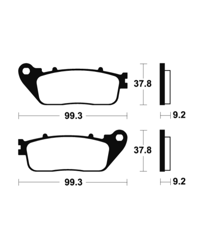 Plaquettes de frein TECNIUM route organique - MA362 MA362