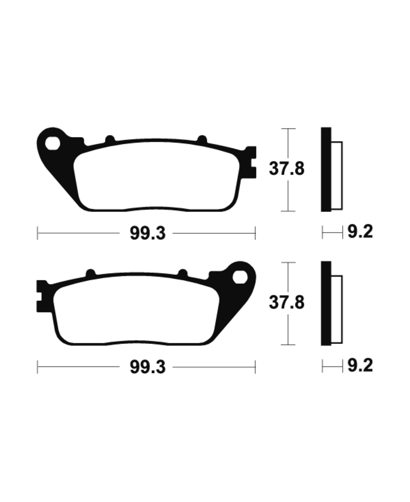 Plaquettes de frein TECNIUM route organique - MA362 MA362
