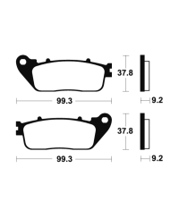 Plaquettes de frein TECNIUM route organique - MA362 MA362
