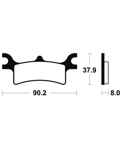 Plaquettes de frein TECNIUM Racing MX/Quad metal fritte - MOR287 MOR287