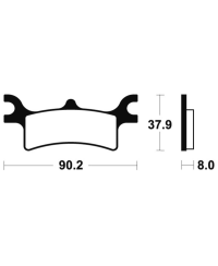 Plaquettes de frein TECNIUM Racing MX/Quad metal fritte - MOR287 MOR287