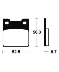 Plaquettes de frein TECNIUM Performance metal fritte - MR201 MR201