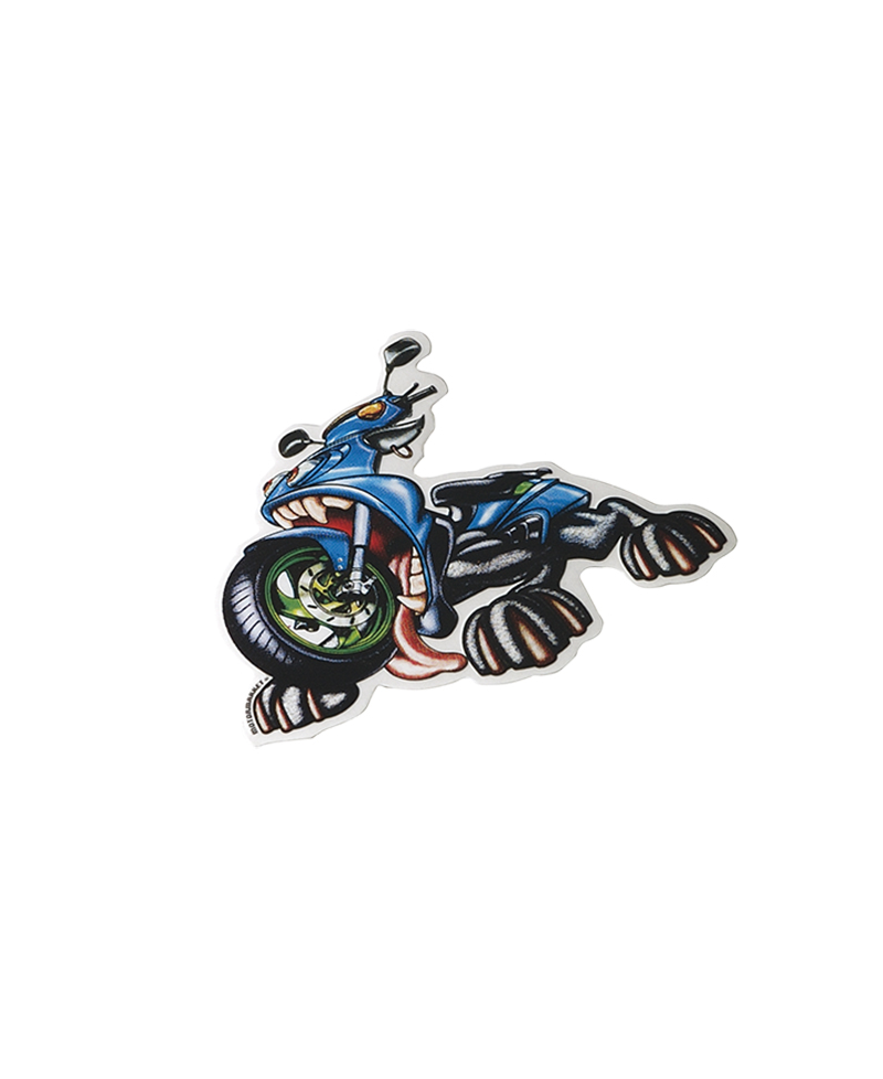 AUTOCOLLANT RACING SCOOTER EN RAGE (10CM)