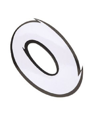 AUTOCOLLANT NUMERO 0 BLANC L13CM
