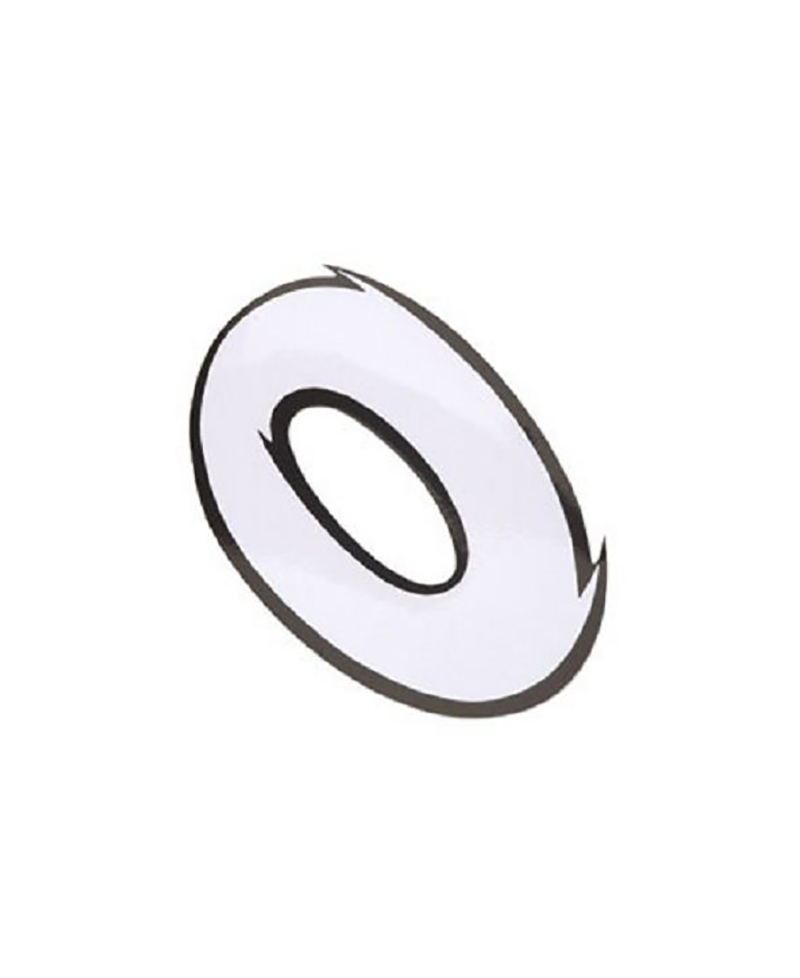 AUTOCOLLANT NUMERO 0 BLANC L13CM