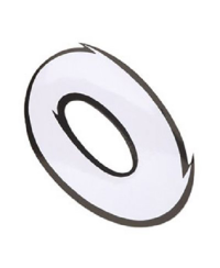 AUTOCOLLANT NUMERO 0 BLANC L13CM
