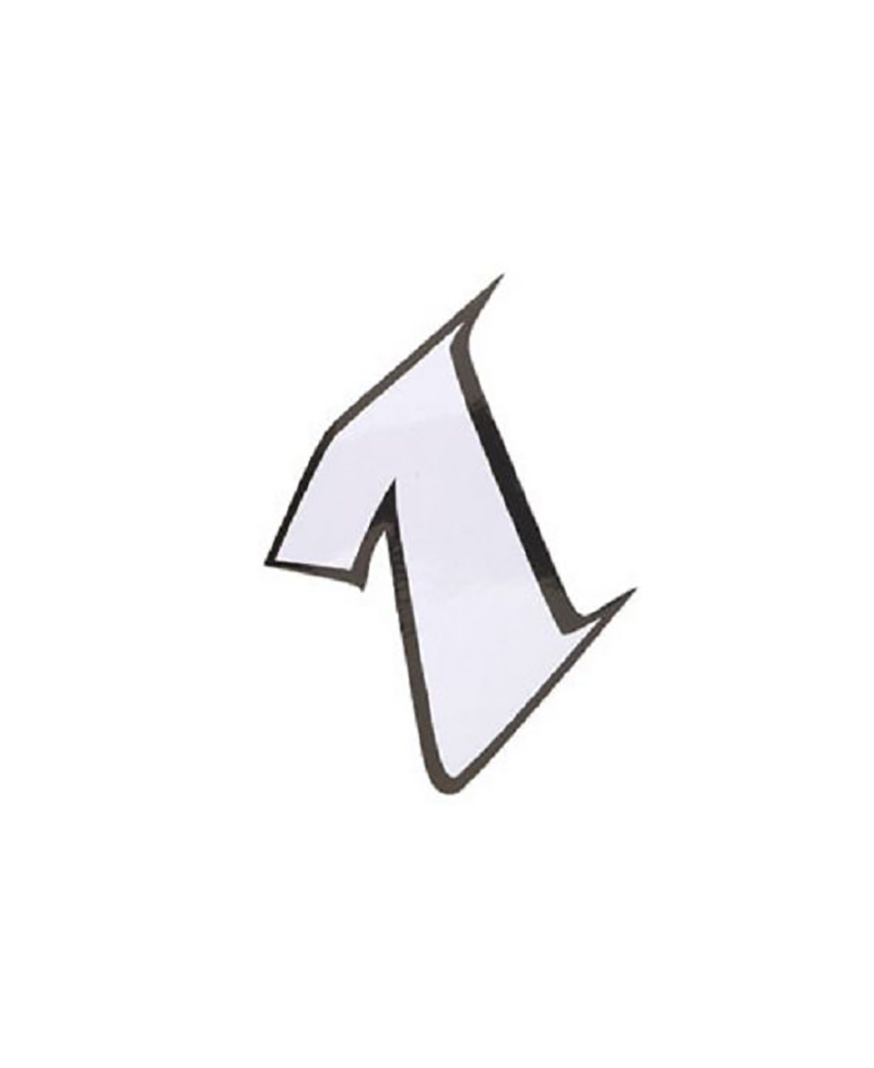 AUTOCOLLANT NUMERO 1 BLANC L13