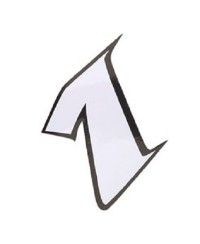 AUTOCOLLANT NUMERO 1 BLANC L13