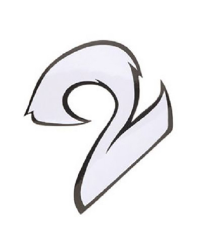 AUTOCOLLANT NUMERO 2 BLANC L13