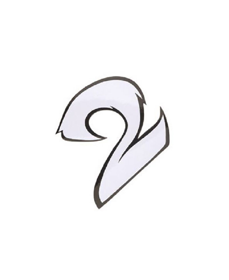 AUTOCOLLANT NUMERO 2 BLANC L13