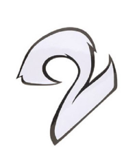AUTOCOLLANT NUMERO 2 BLANC L13