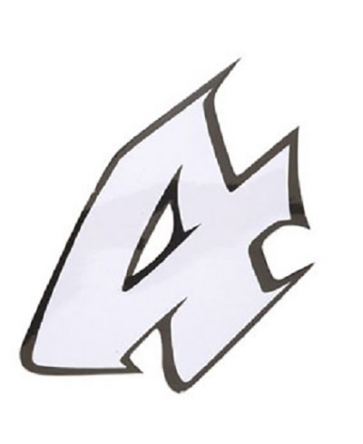 AUTOCOLLANT NUMERO 4 BLANC L13