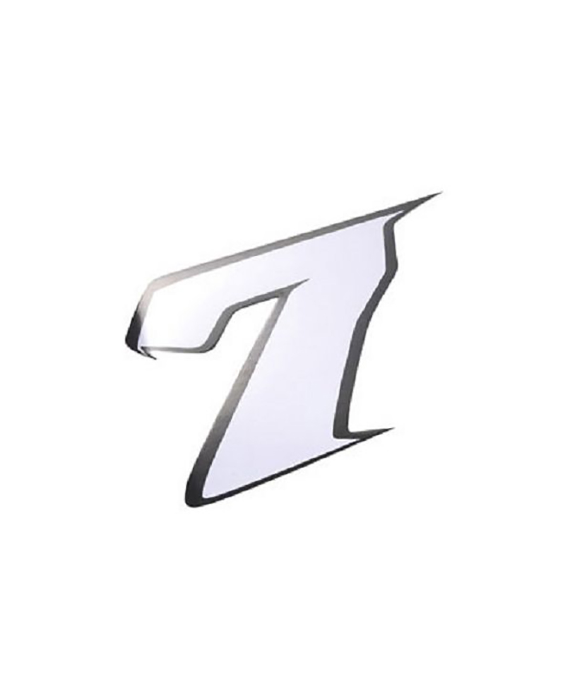 AUTOCOLLANT NUMERO 7 BLANC L 9