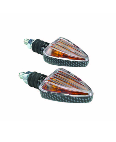 CLIGNOTANT TUN'R* TRIANGLE F.COURTE CARBONE/TRANSPARENT AMPOULE ORANGE (PR)