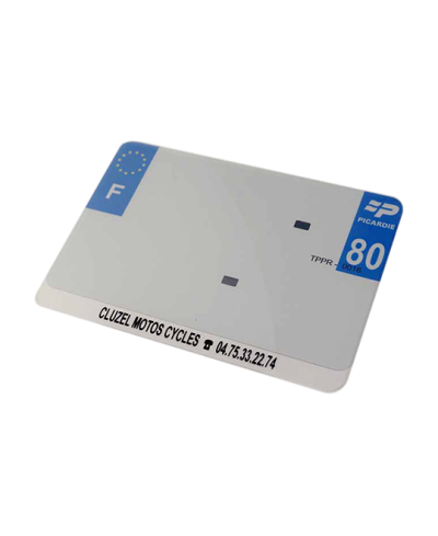 PLAQUE IMMAT. MOTO 210X145 PERSO SUR COMMANDE (X50)