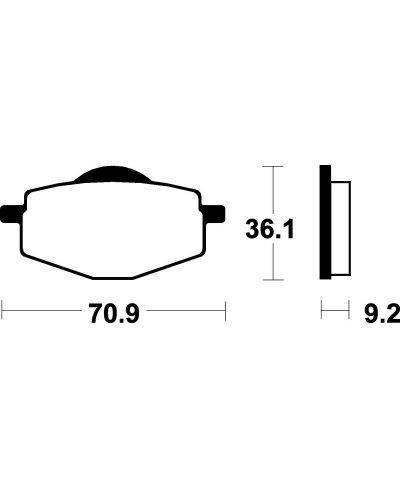 Plaquettes de frein TECNIUM Scooter organique - ME75 ME75