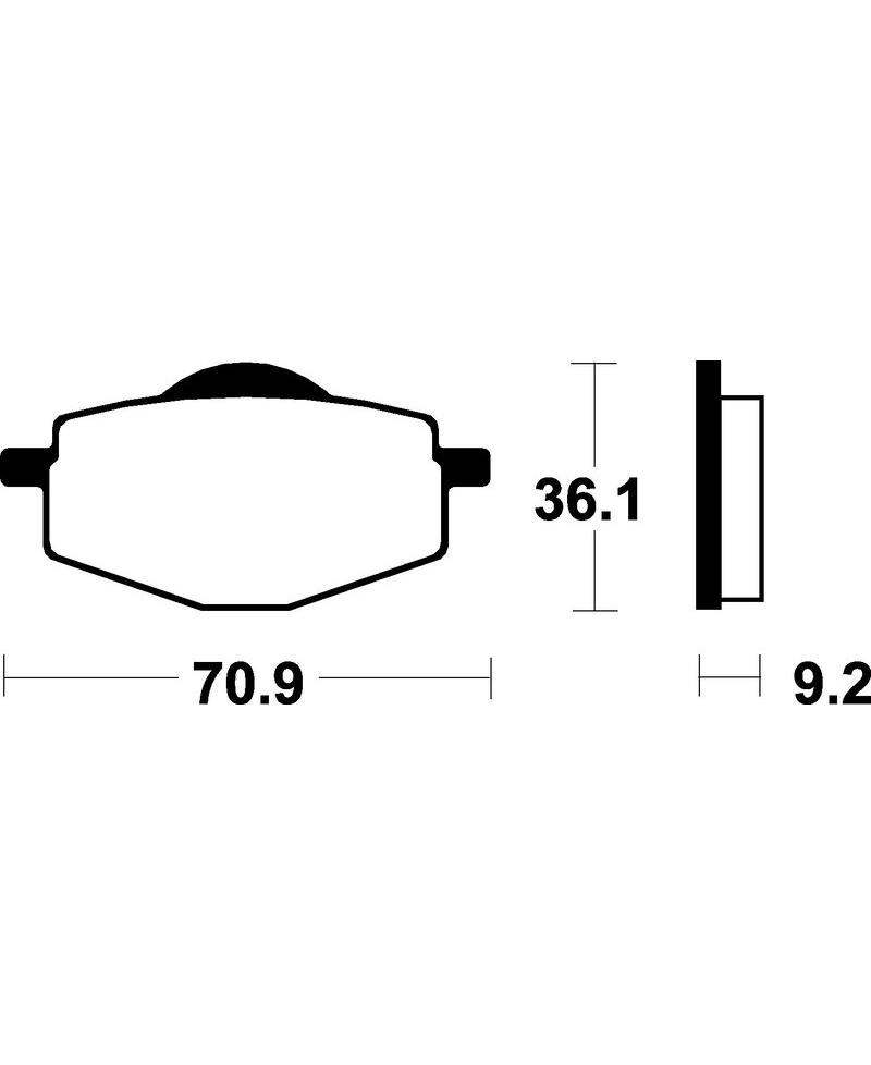 Plaquettes de frein TECNIUM Scooter organique - ME75 ME75
