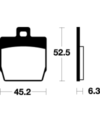 Plaquettes de frein TECNIUM Scooter organique - ME231 ME231