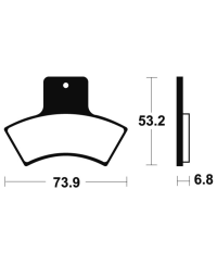 Plaquettes de frein TECNIUM MX/Quad metal fritte - MOA255 MOA255